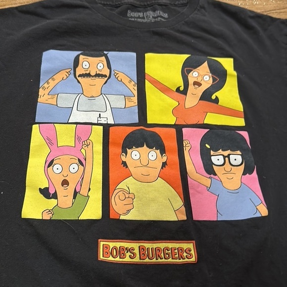 Bobs burgers funny animated series t-shirt men’s large cartoon comedy black tee - Picture 2 of 6